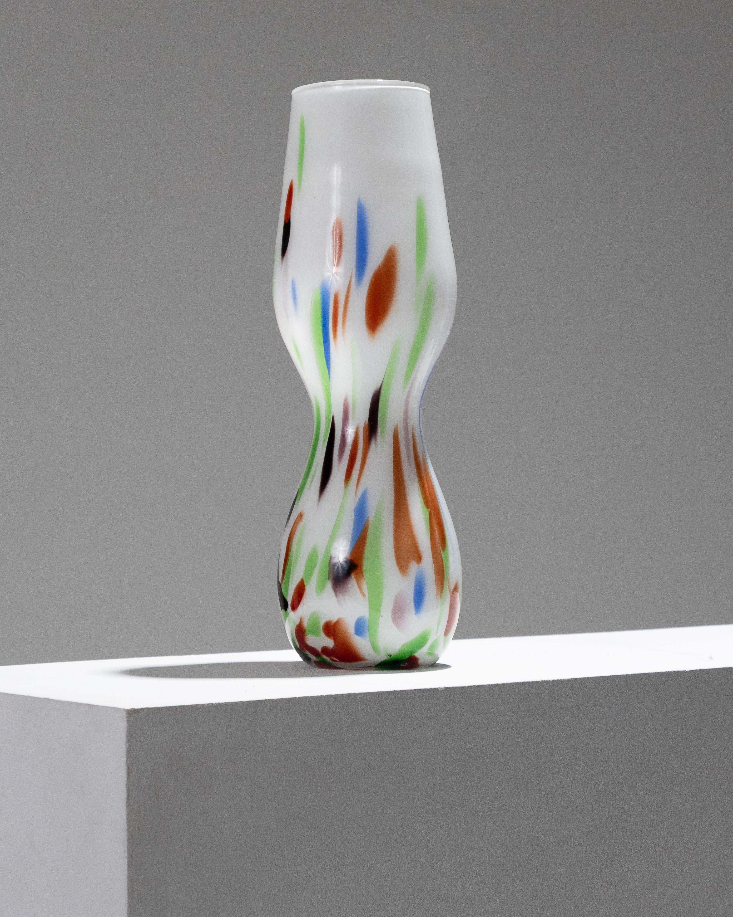 Vetro Tall Colored Blown Glass Vase, 1960s in vendita