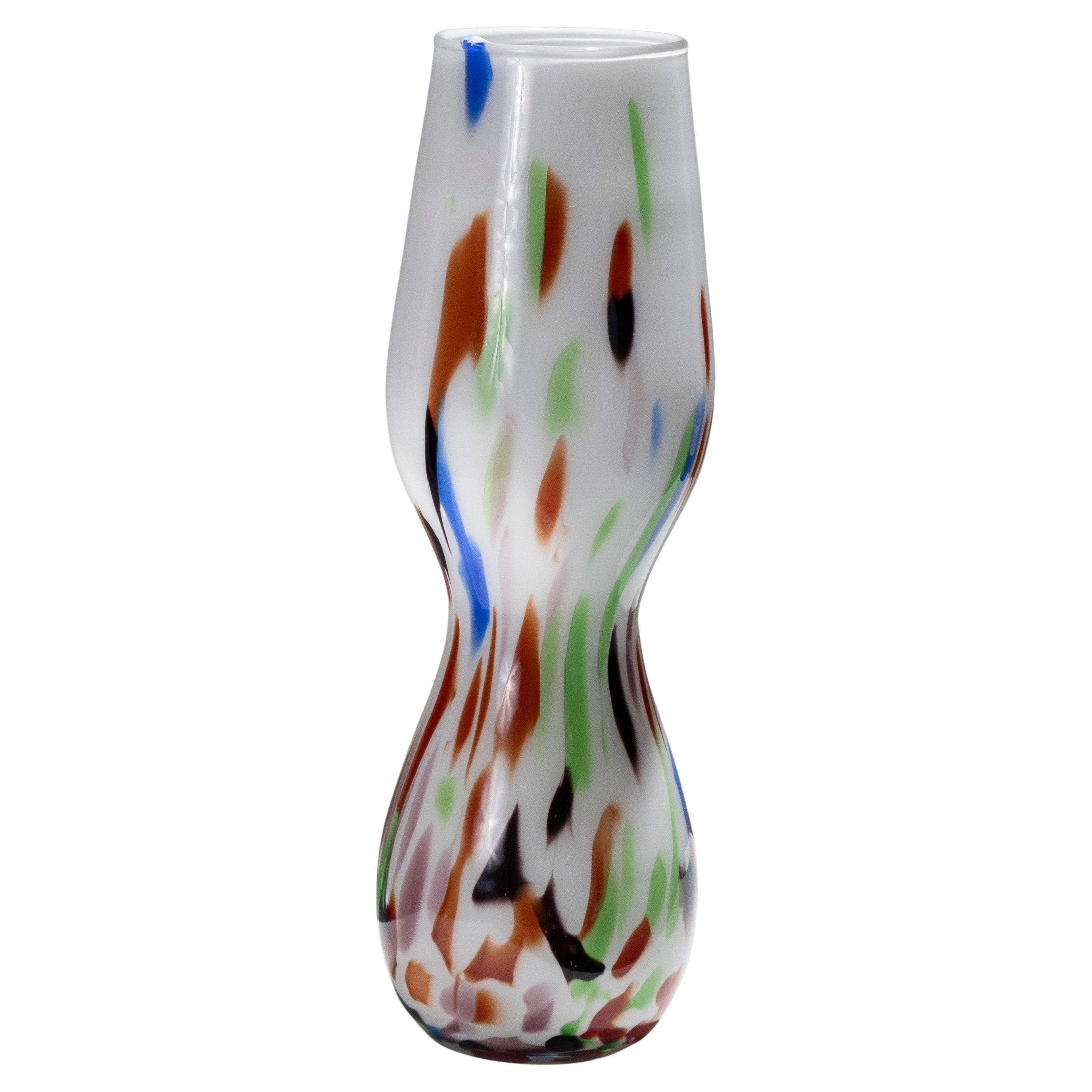 Tall Colored Blown Glass Vase, 1960s