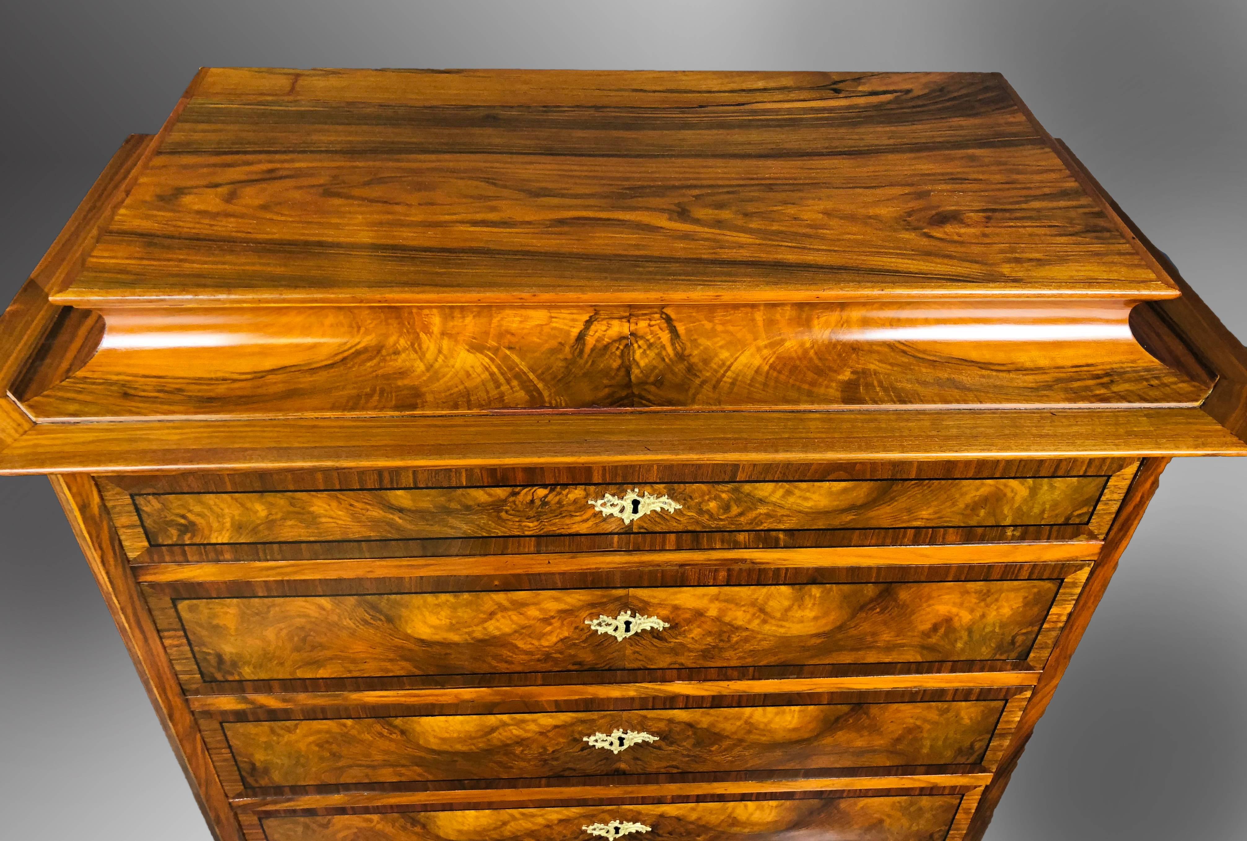 Tall Commode Danish Biedermeier 7 Drawers 19th Century - RETIREMENT SALE 1