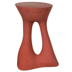 Tall Concrete Kreten Side Tables in Red from Souda, Factory 2nd