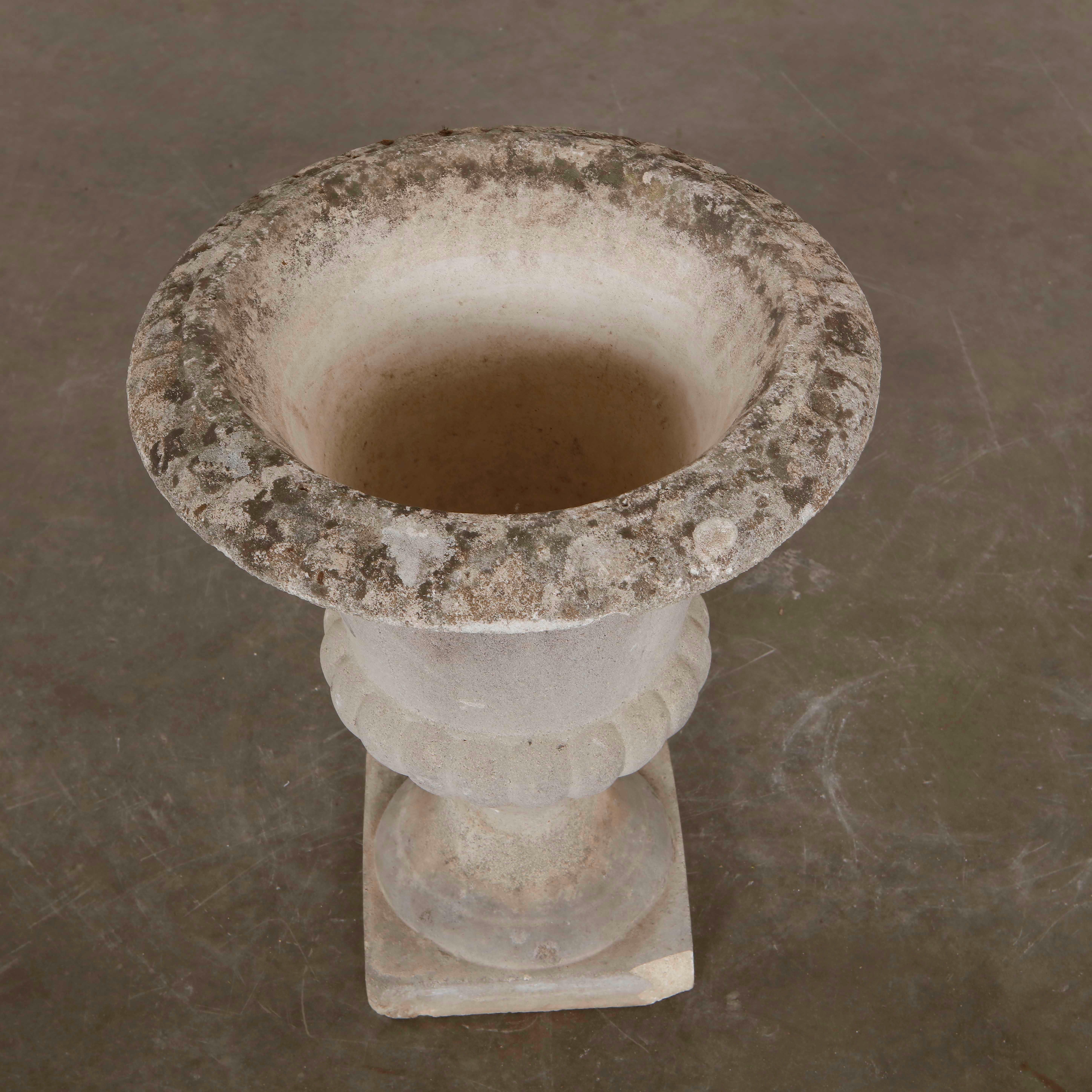 Cast Stone Tall Concrete Urn Planter For Sale