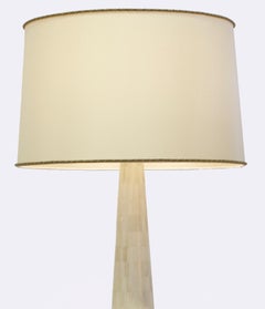 Tall Conical Floor Lamp in Bone Marquetry, Nima
