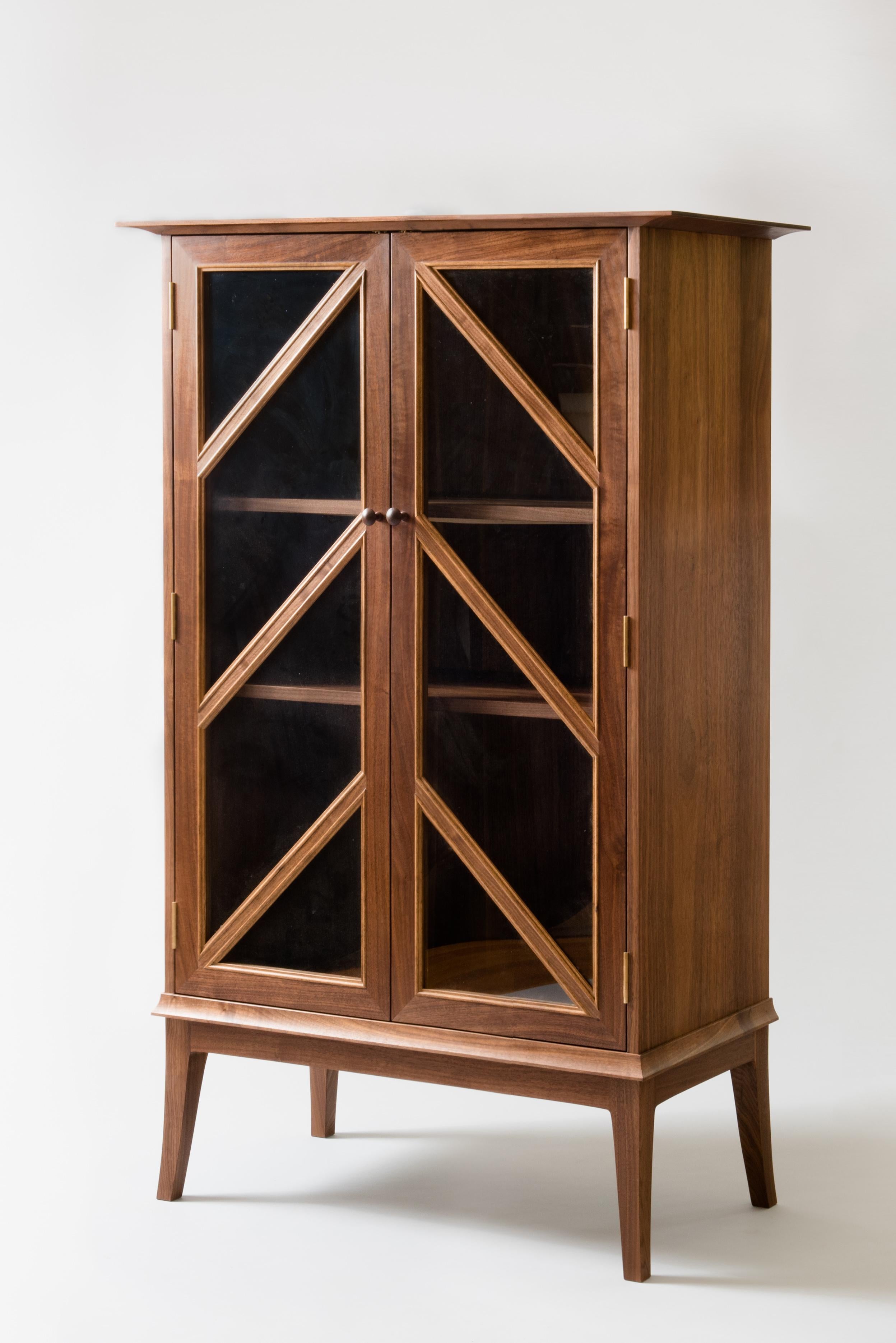 tall cabinet with glass doors