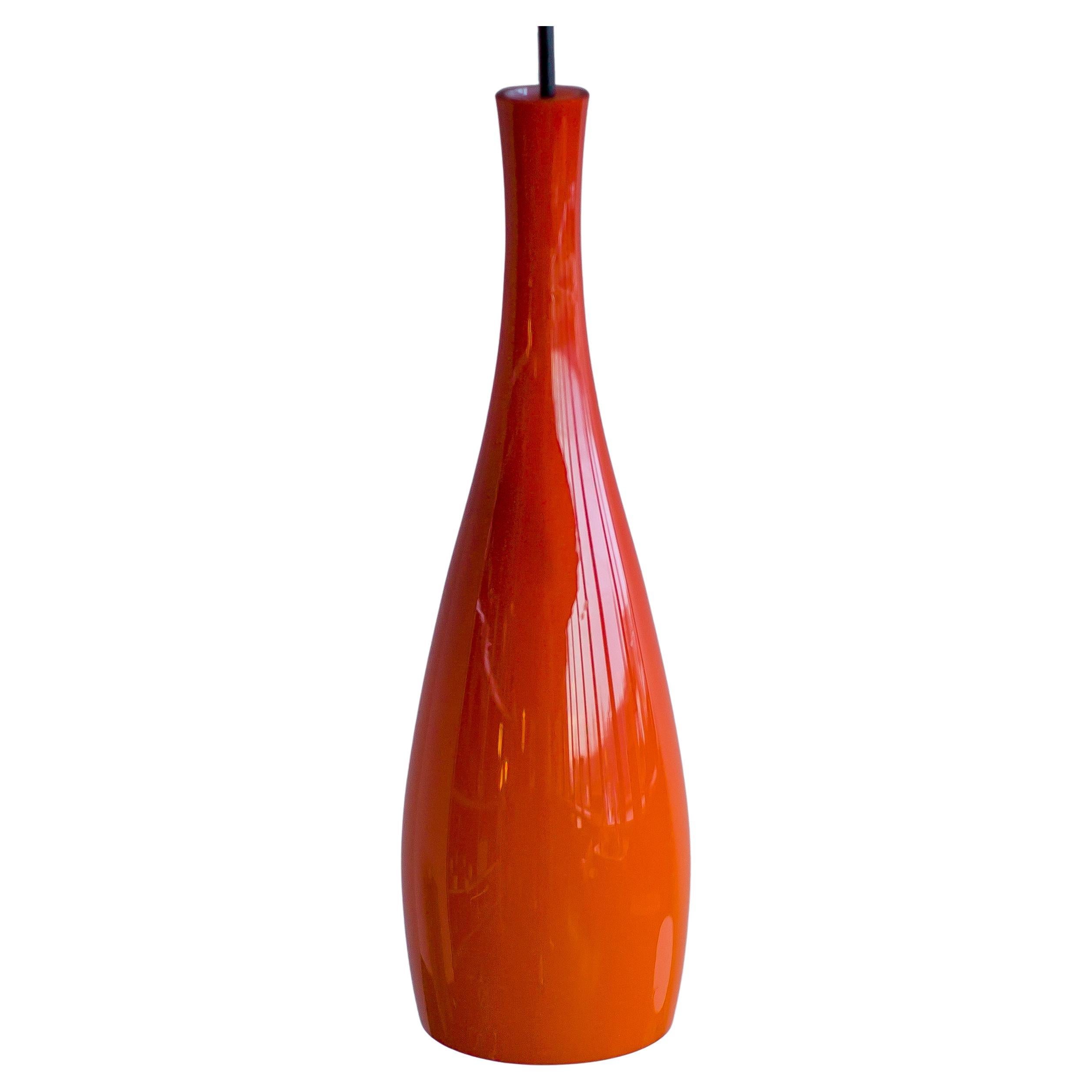 Tall Coral Glass Pendant by Jacob Bang for Fog & Mørup For Sale