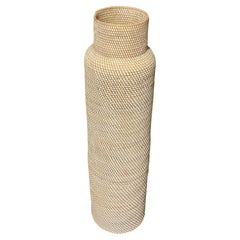 Tall Cream Textured Vase, China, Contemporary