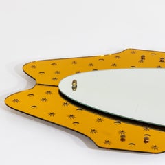 Tall Crystal Arte Modernist Wall Mirror