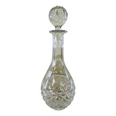 Tall Crystal Round Glass Decanter