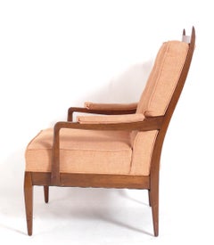Tall Curvaceous Antler Back Lounge Chair Refinished Reupholstered in Your Fabric