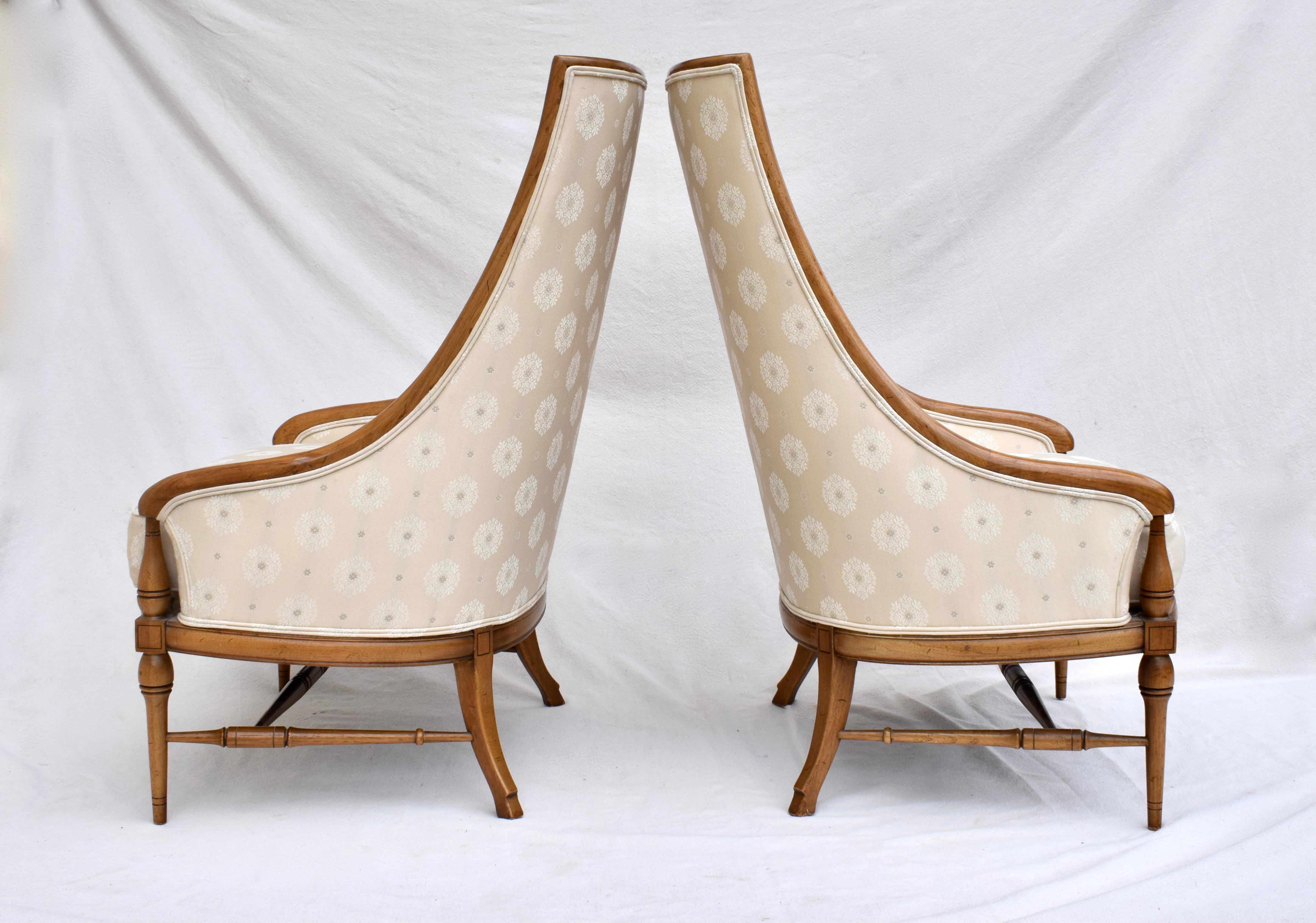 Regency Chaises longues à dossier incurvé par Tomlinson, paire en vente