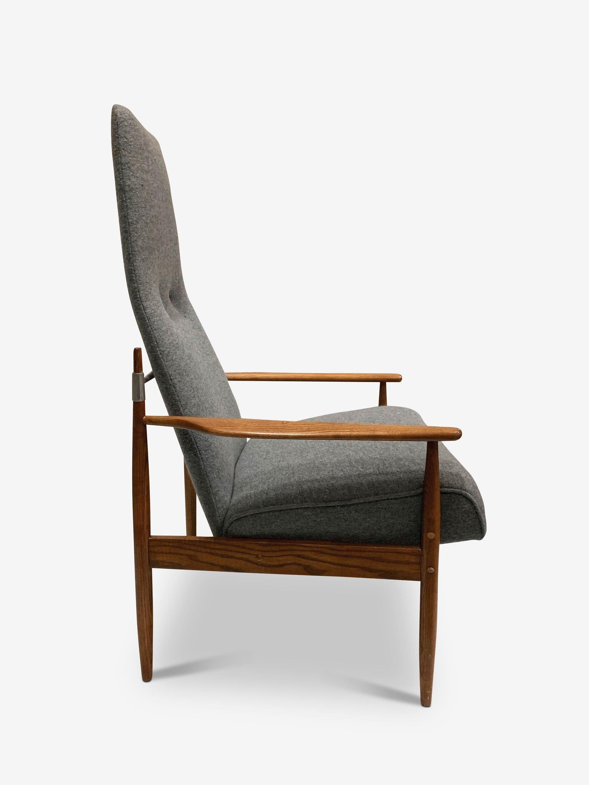 Teak Sedie da salotto alte danesi di Peter Hvidt in vendita