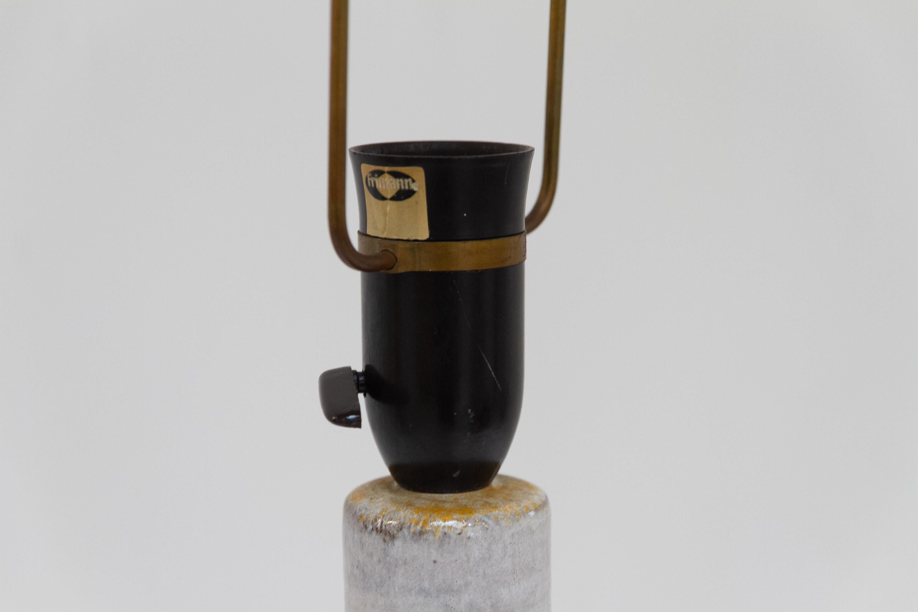 Grande lampe de table danoise en grès du milieu du siècle par Frimann, 1970. en vente 6