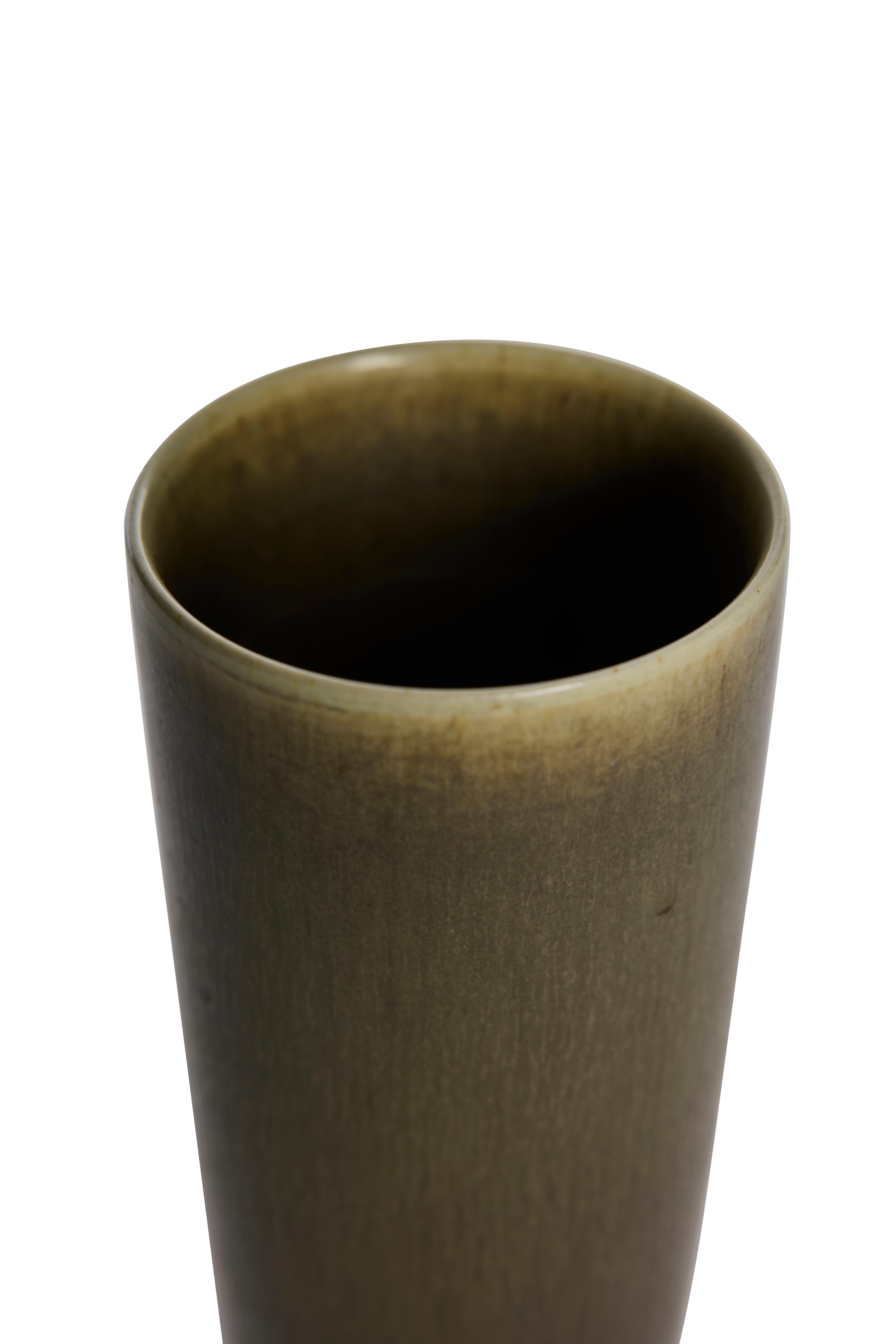 Mid-Century Modern Grand vase moderne danois en céramique par Per Linnemann-Schmidt pour Palshus, années 1960 en vente