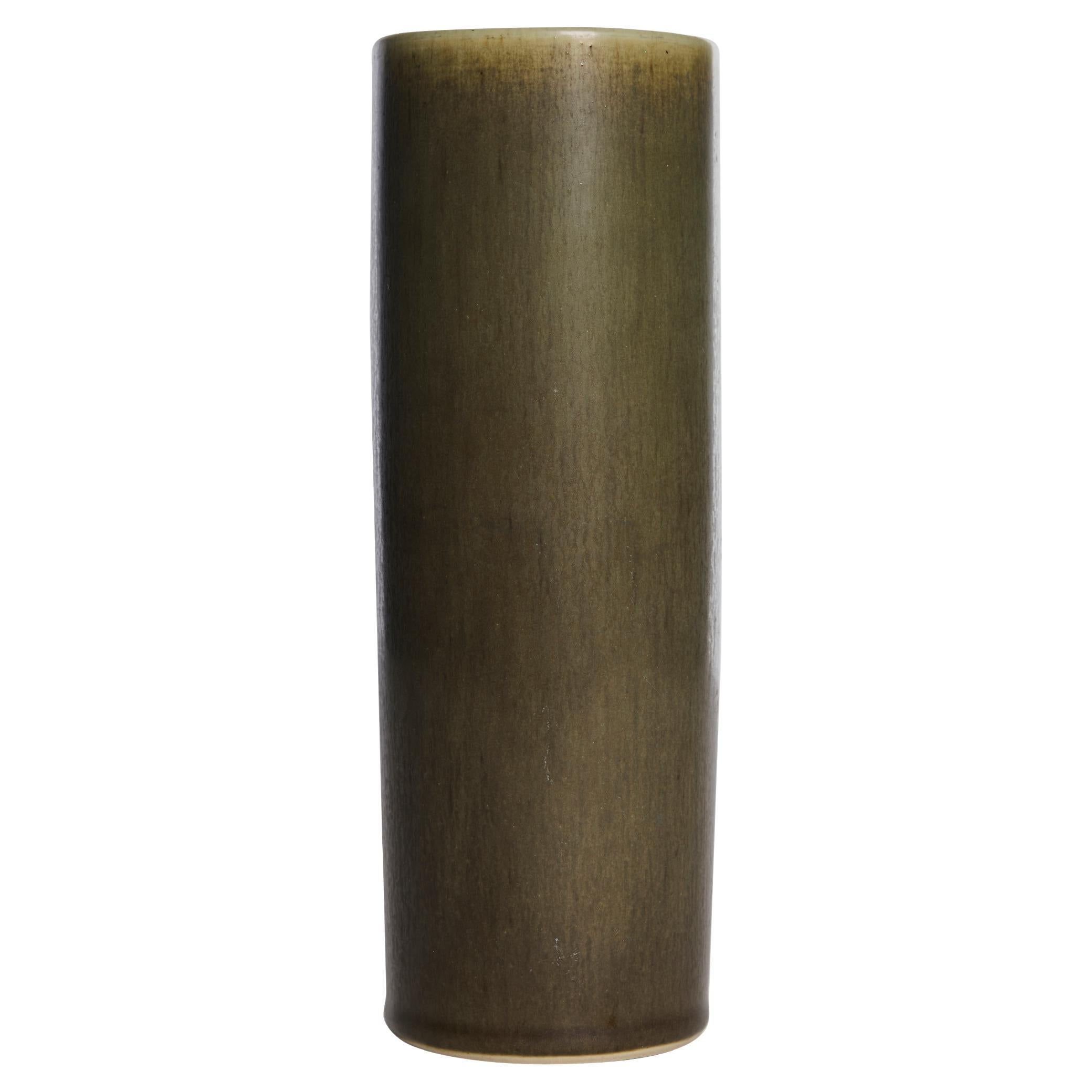 Vaso alto in ceramica danese moderna di Per Linnemann-Schmidt per Palshus, anni '60