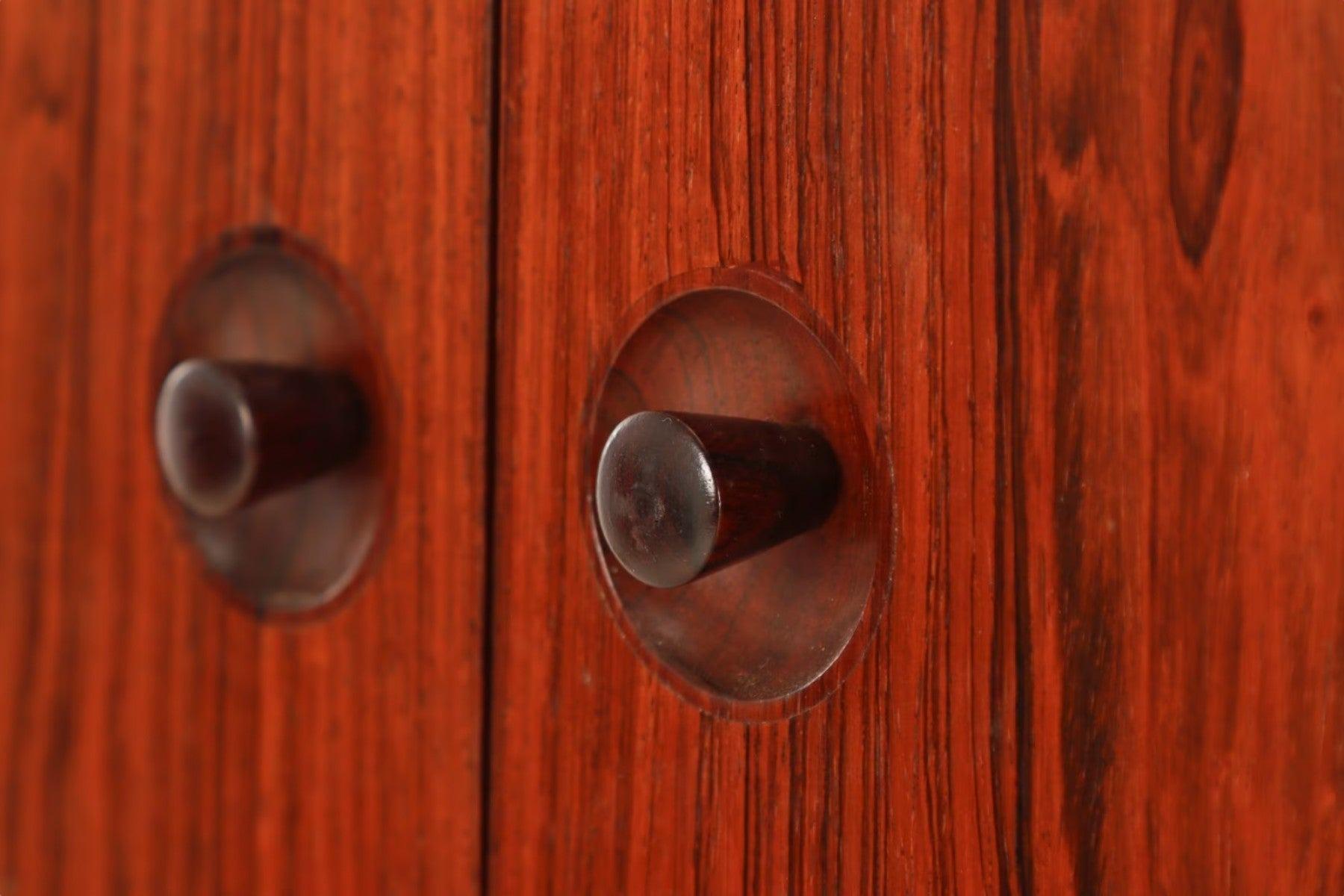 Mid-Century Modern Tall Danish Modern Cupboard in Brazilian Rosewood For Sale