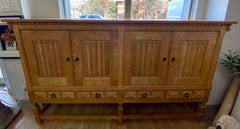 Tall Danish Modern Henning Kjærnulf Oak Sideboard