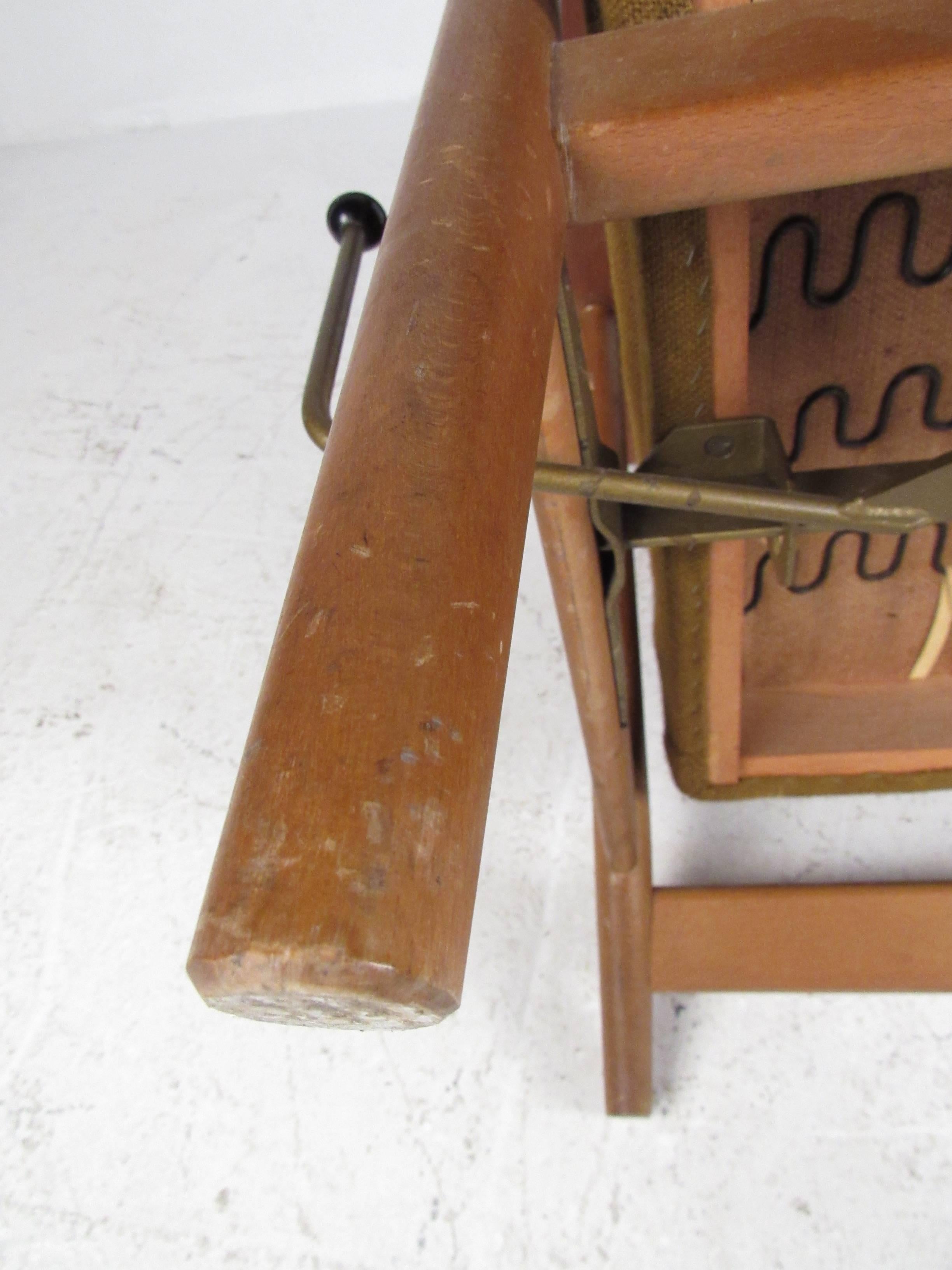 Teck Grande chaise longue danoise moderne en vente