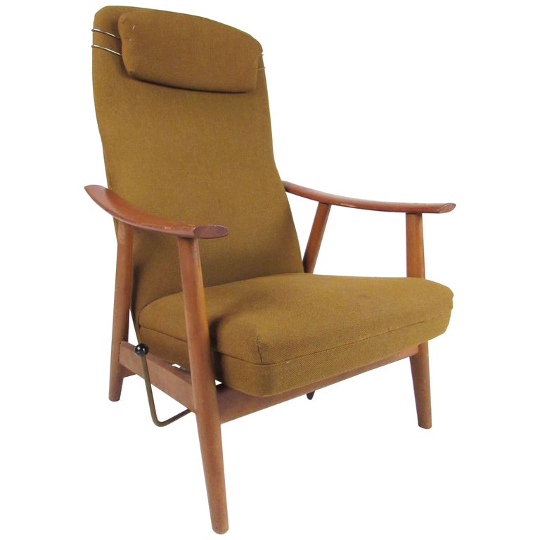 Tall Danish Modern Lounge Chair For Sale