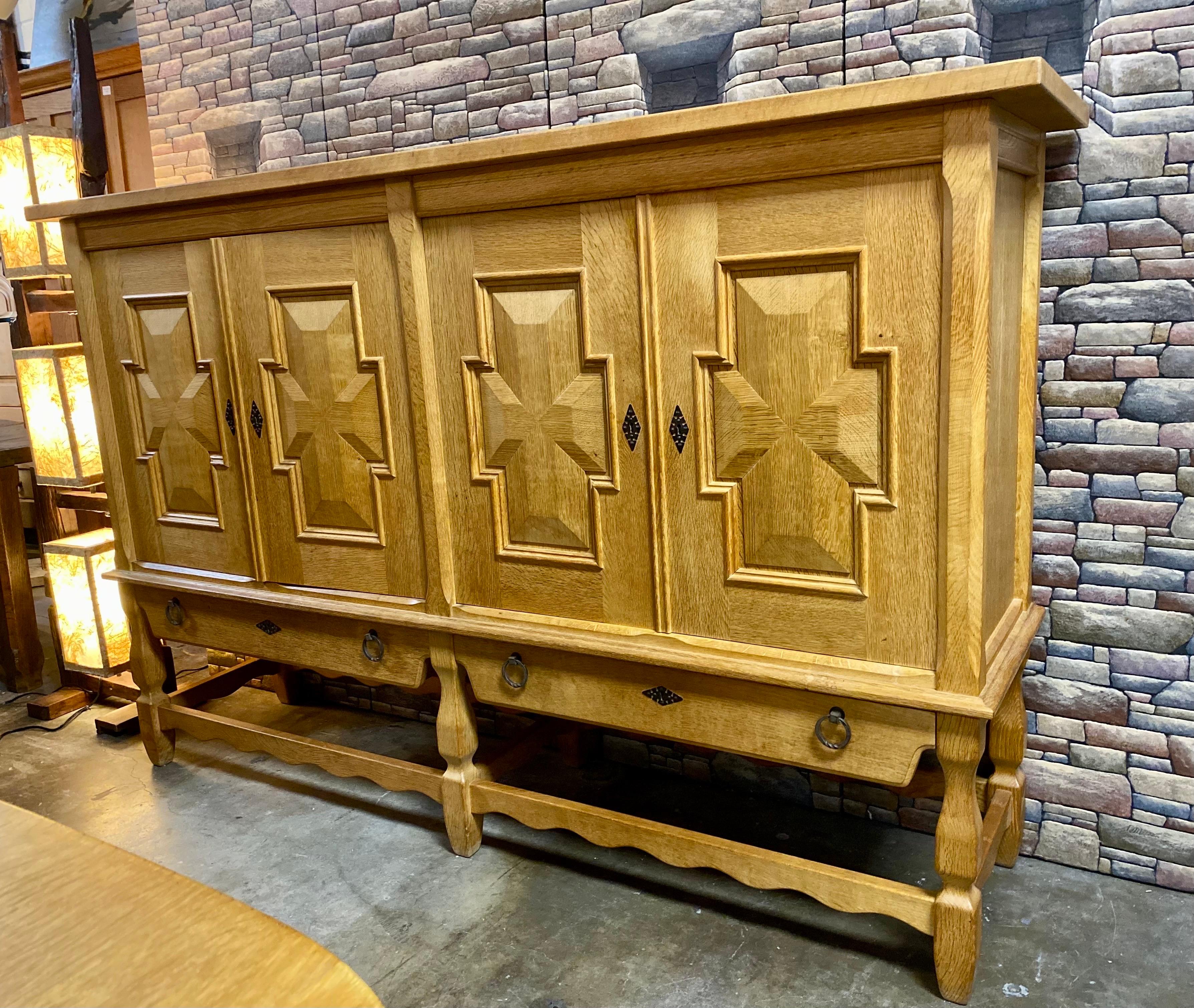 Tall Danish Modern Sideboard by Henning Kjaernulf, Circa 1960s For Sale 7
