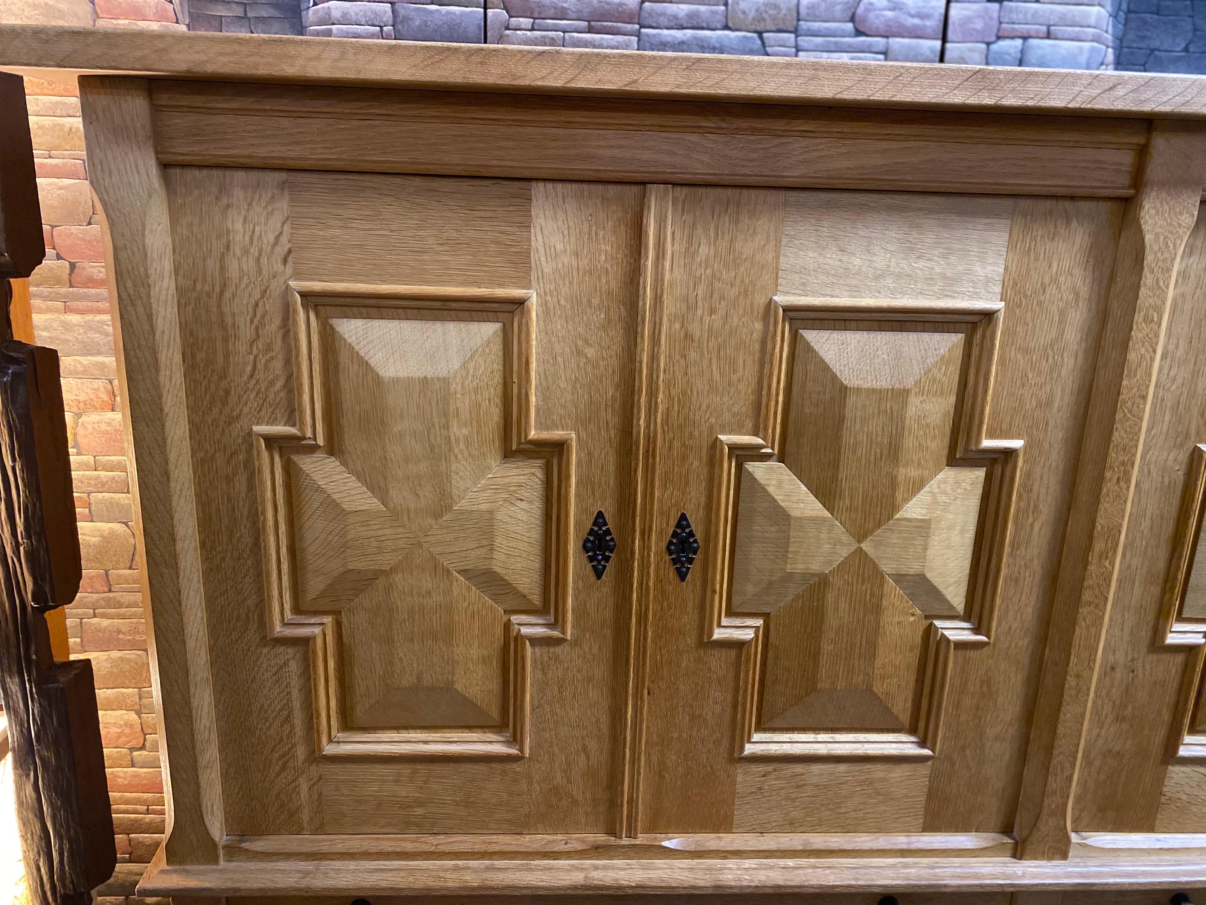Mid-Century Modern Tall Danish Modern Sideboard by Henning Kjaernulf, Circa 1960s For Sale