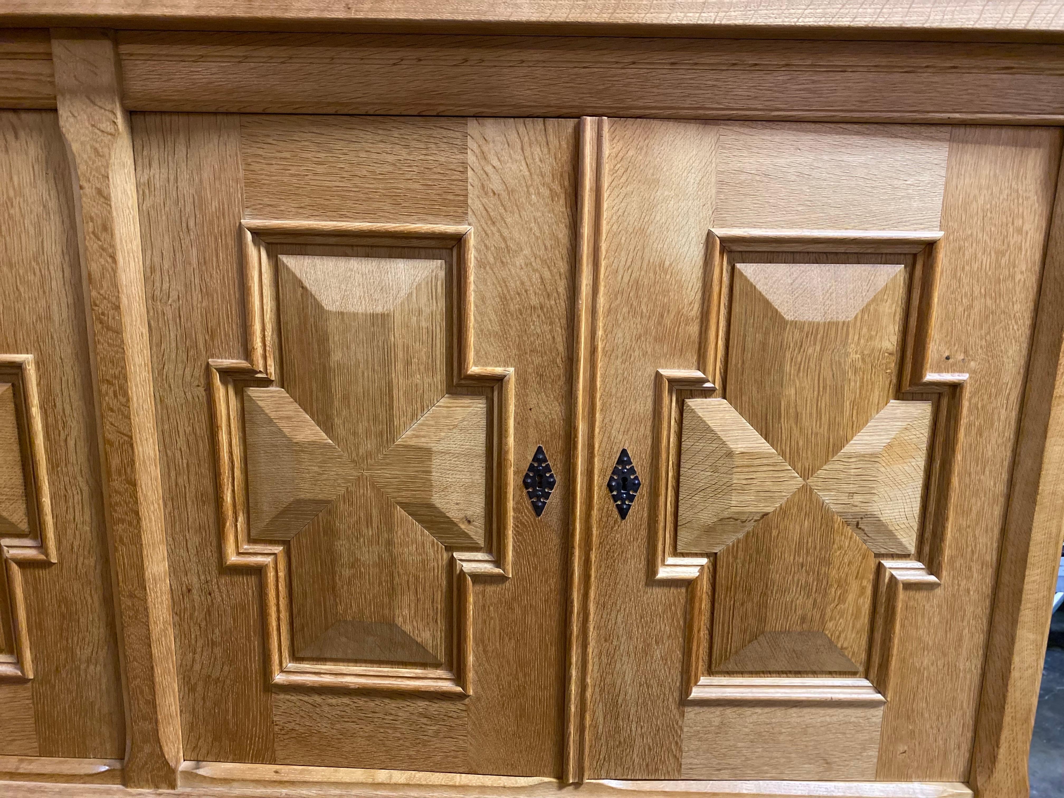 Tall Danish Modern Sideboard by Henning Kjaernulf, Circa 1960s In Good Condition For Sale In San Antonio, TX