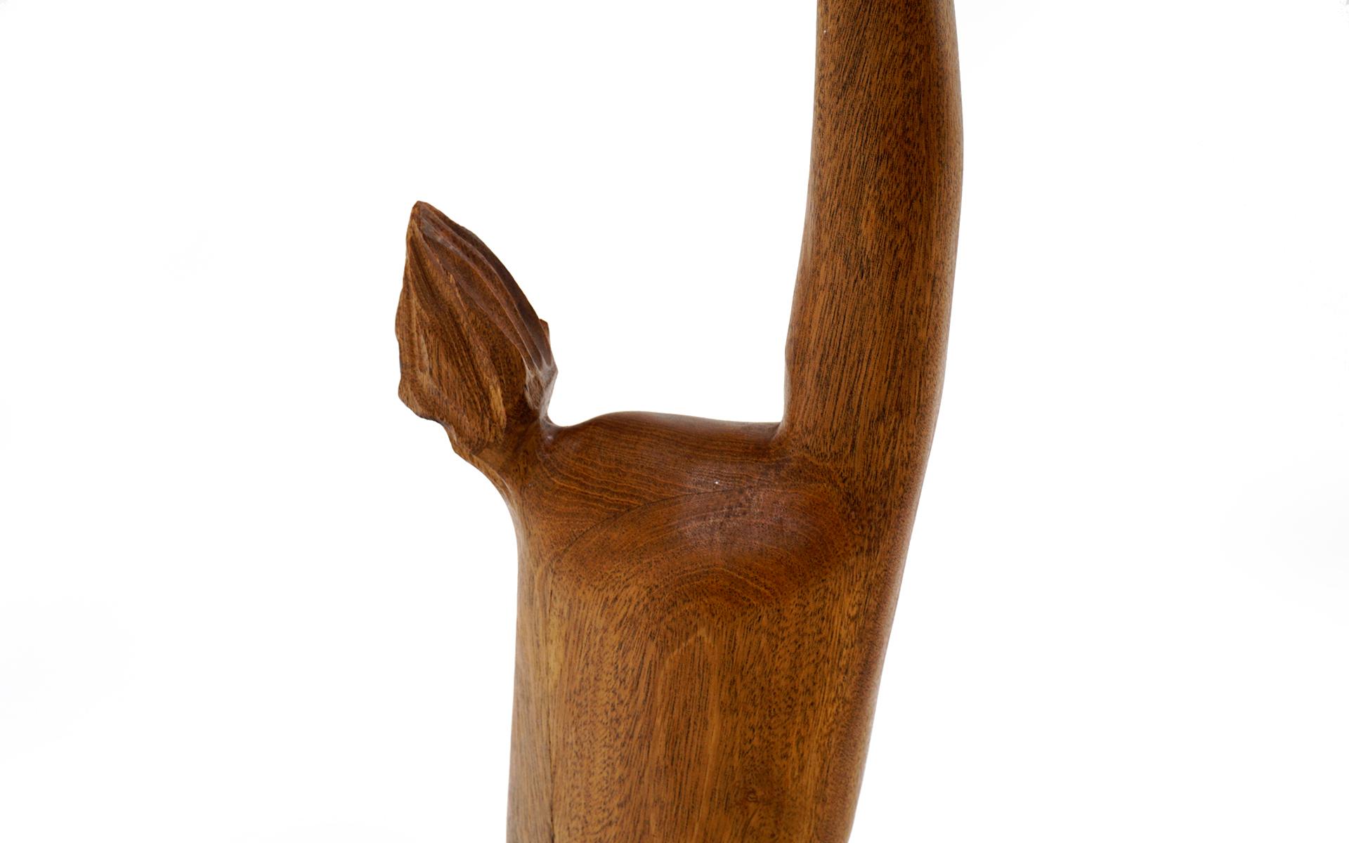 Tall Danish Teak Animal Sculpture by Knud Albert, Denmark, Signed For Sale 3