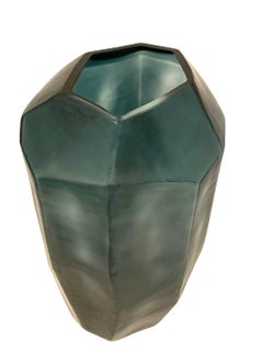 Tall Dark Blue Glass Vase