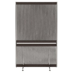 Tall Dark Grey Anto Room Divider in Steel and Wool by Thorup Copenhagen
