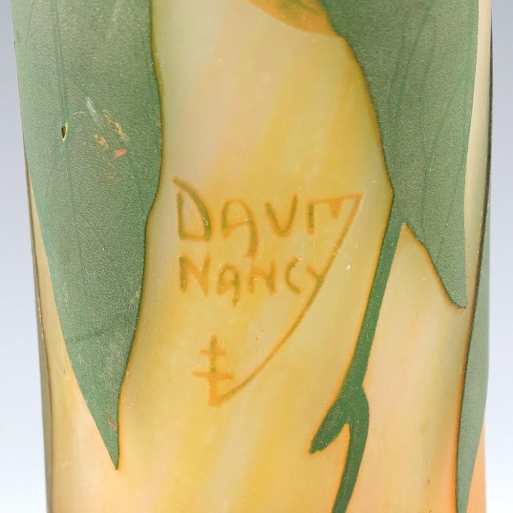 Tall Daum Quinces Cameo Vase, c1910 4