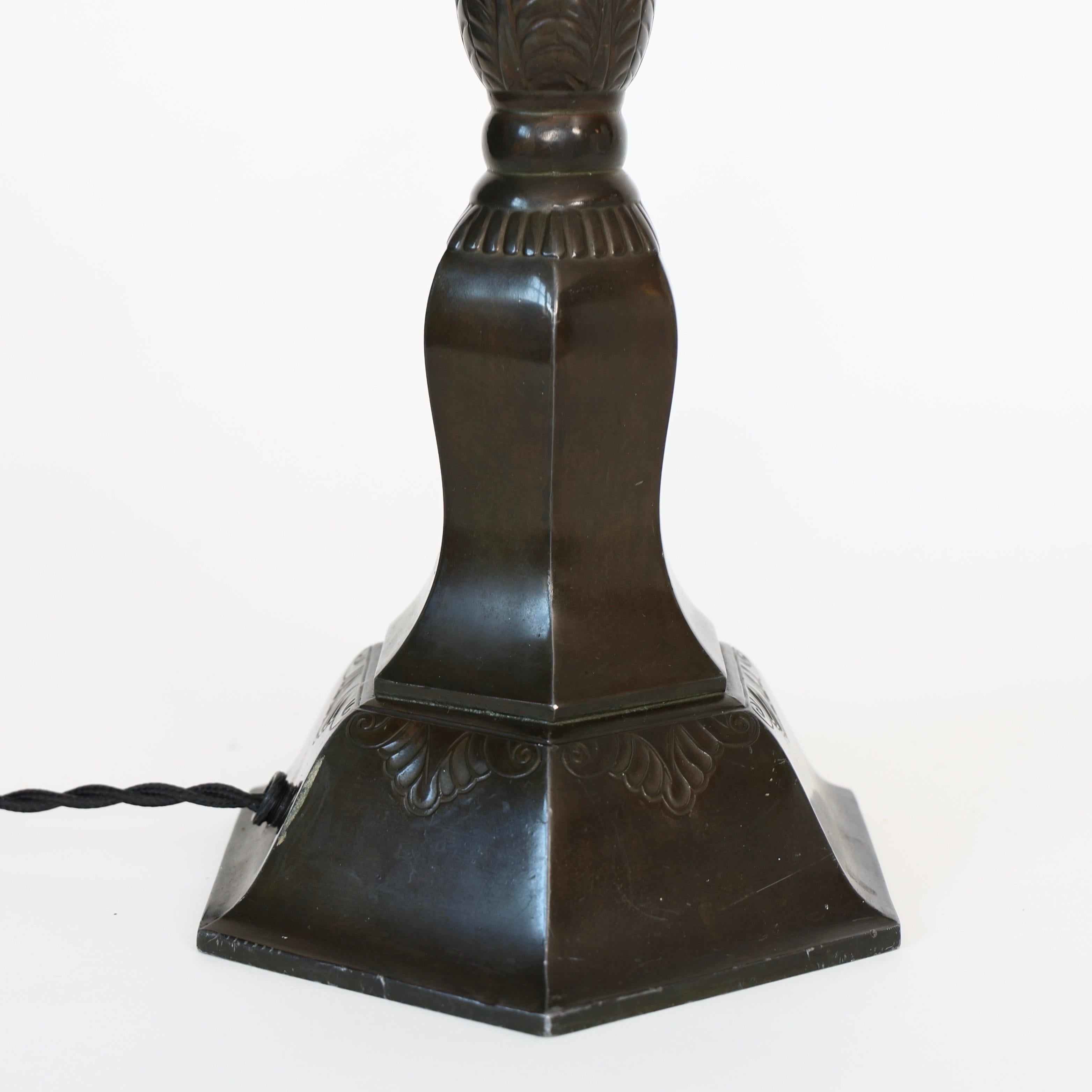 Tall Diskometal Table Lamp by Just Andersen, 1920s, Denmark For Sale 3