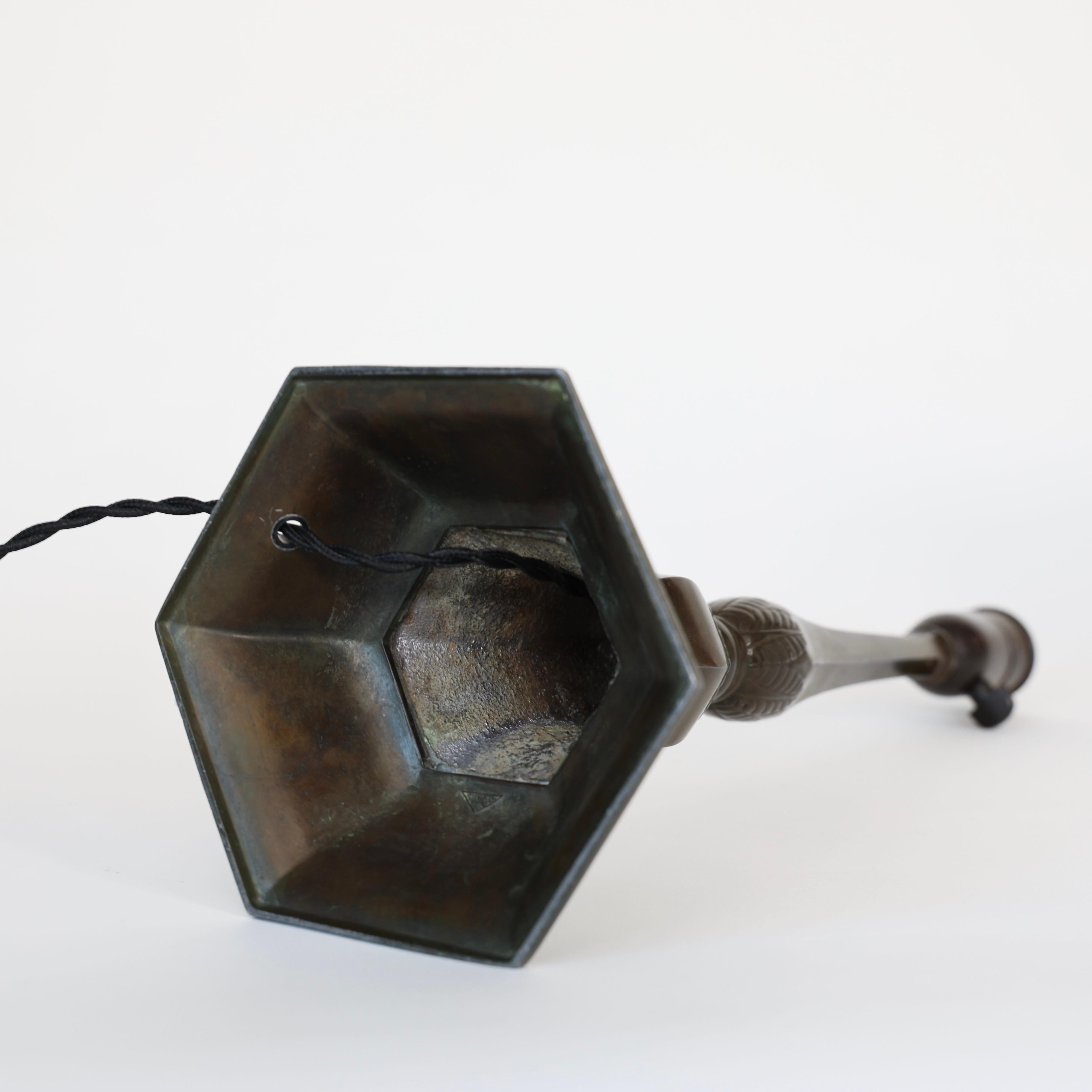 Tall Diskometal Table Lamp by Just Andersen, 1920s, Denmark For Sale 4