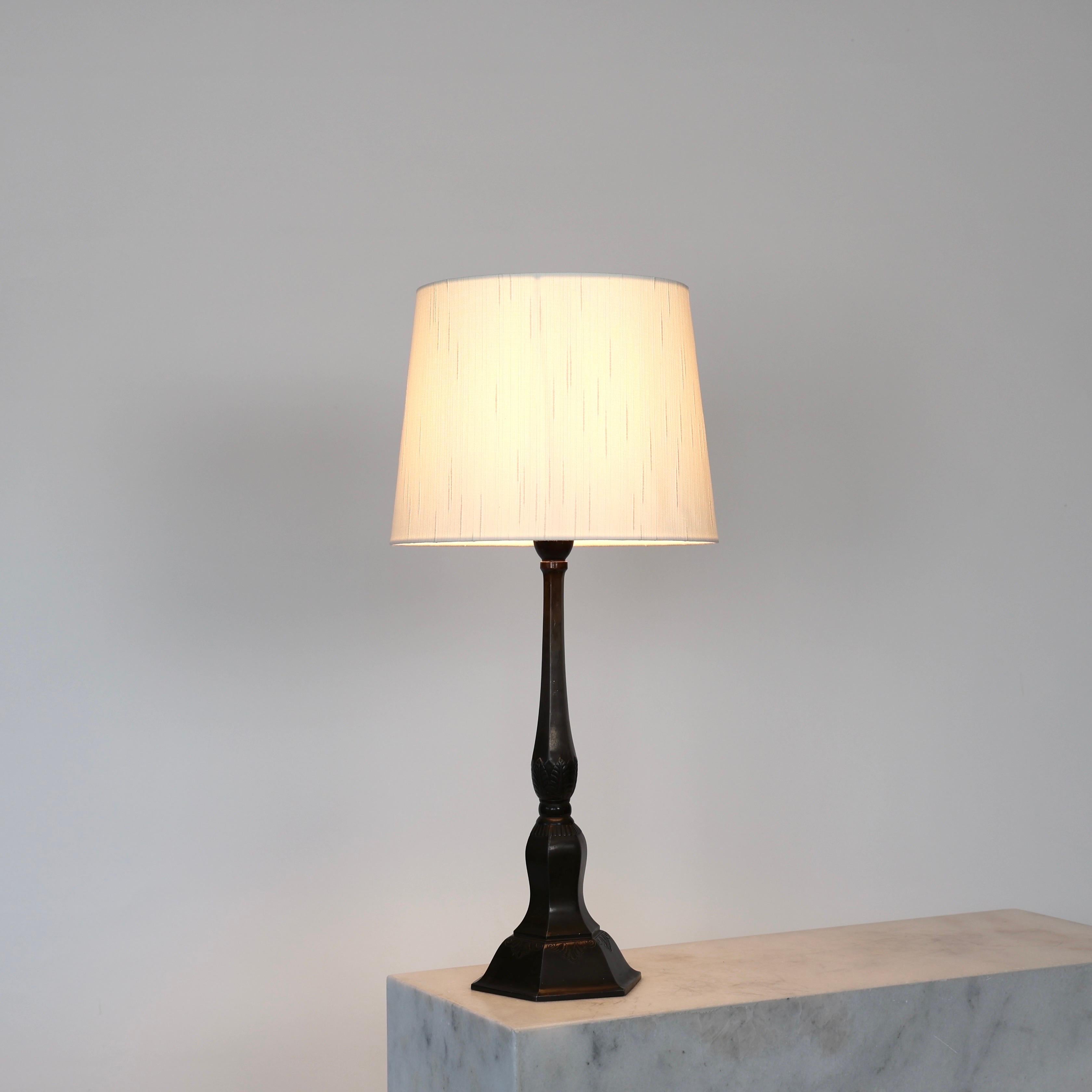 Tall Diskometal Table Lamp by Just Andersen, 1920s, Denmark For Sale 6