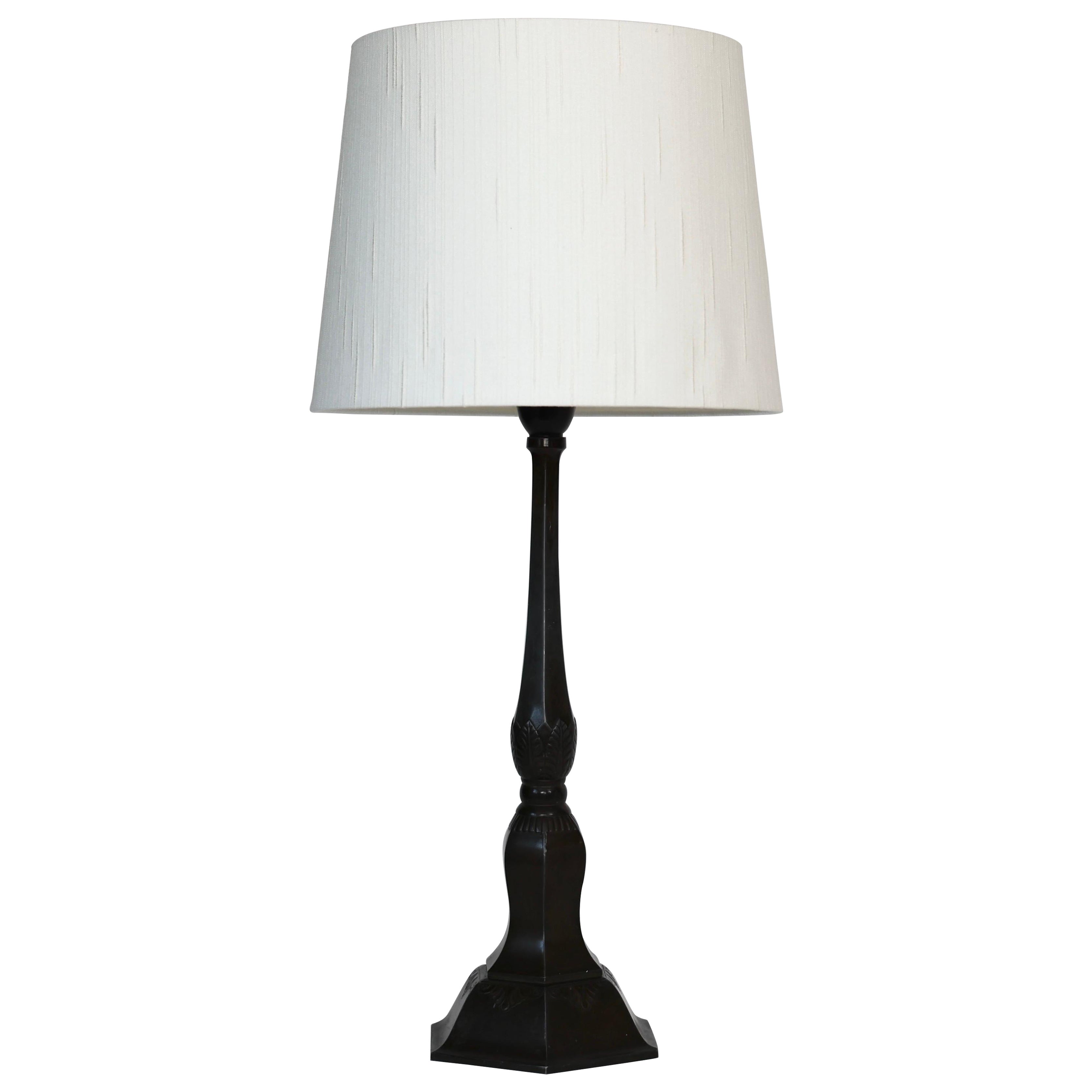 Lampada da tavolo Diskometal alta di Just Andersen, anni '20, Danimarca