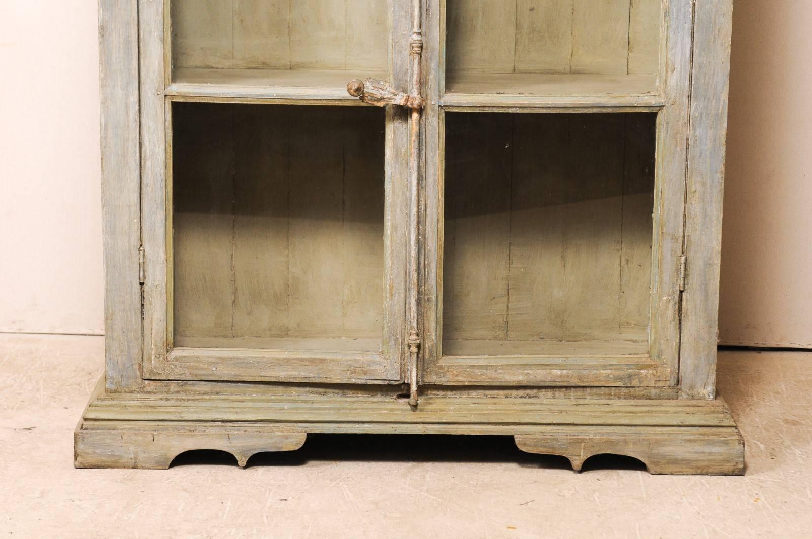 Tall Display Cabinet Made of 19th Century French Windows and Reclaimed Wood In Good Condition In Atlanta, GA