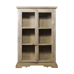 Tall Display Cabinet Made of 19th Century French Windows and Reclaimed Wood