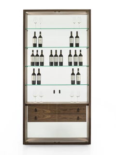 Tall display cabinet Riva 1920 Reflex - Walnut