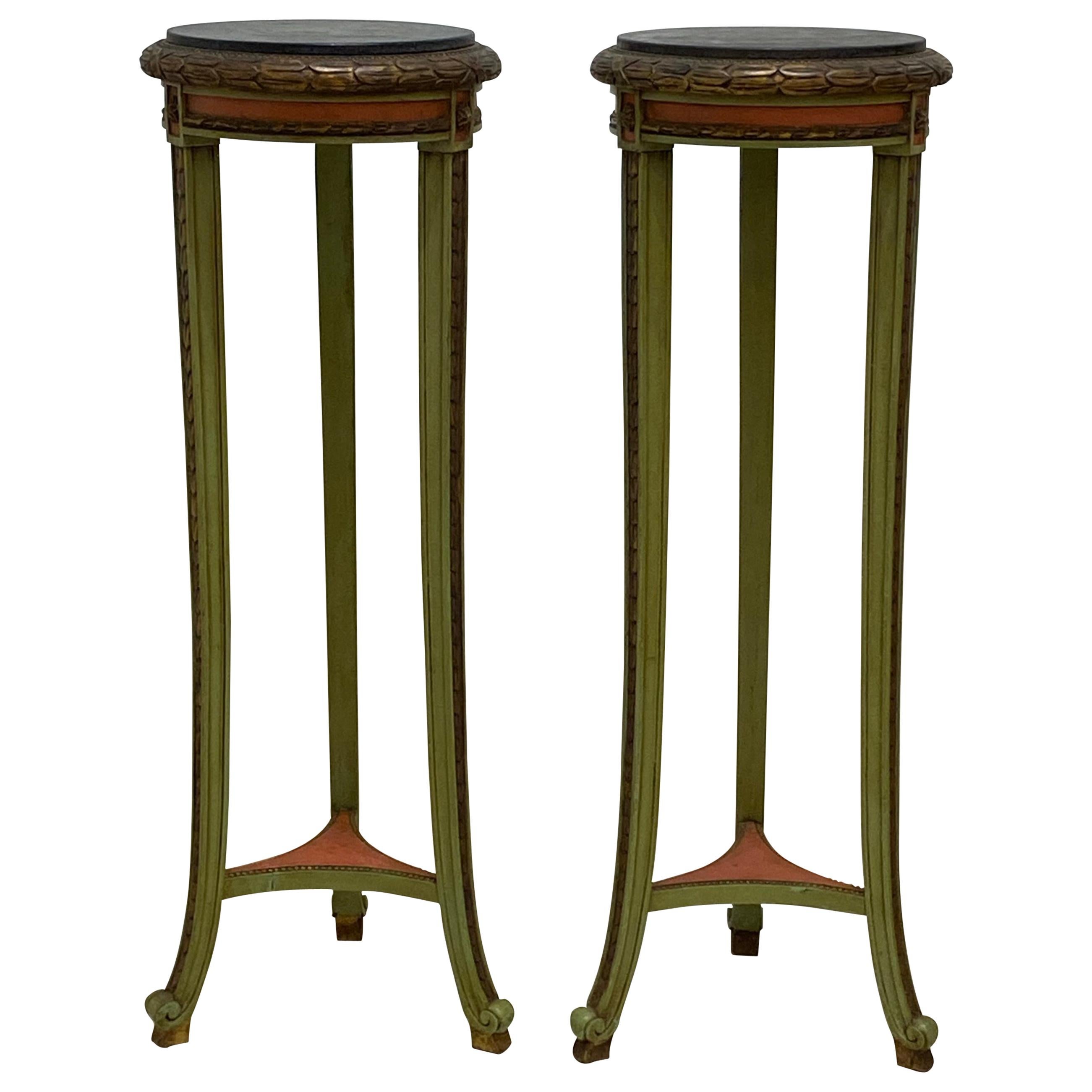 Tall Display Pedestals or Plant Stands, a Pair For Sale at 1stDibs