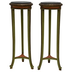 Retro Tall Display Pedestals or Plant Stands, a Pair