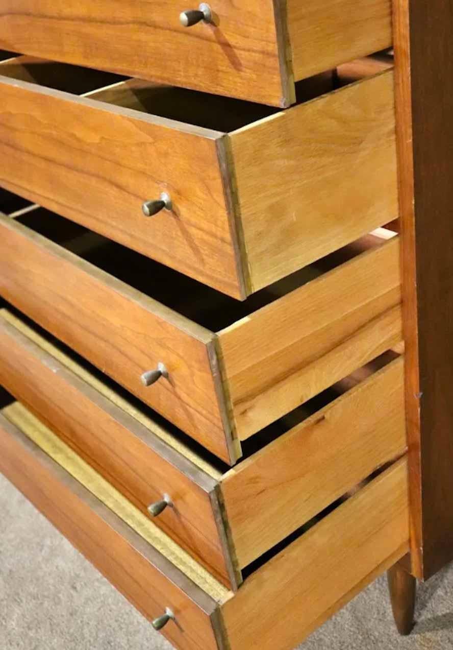 Mid-Century Modern Tall Dresser by National Furniture Co For Sale