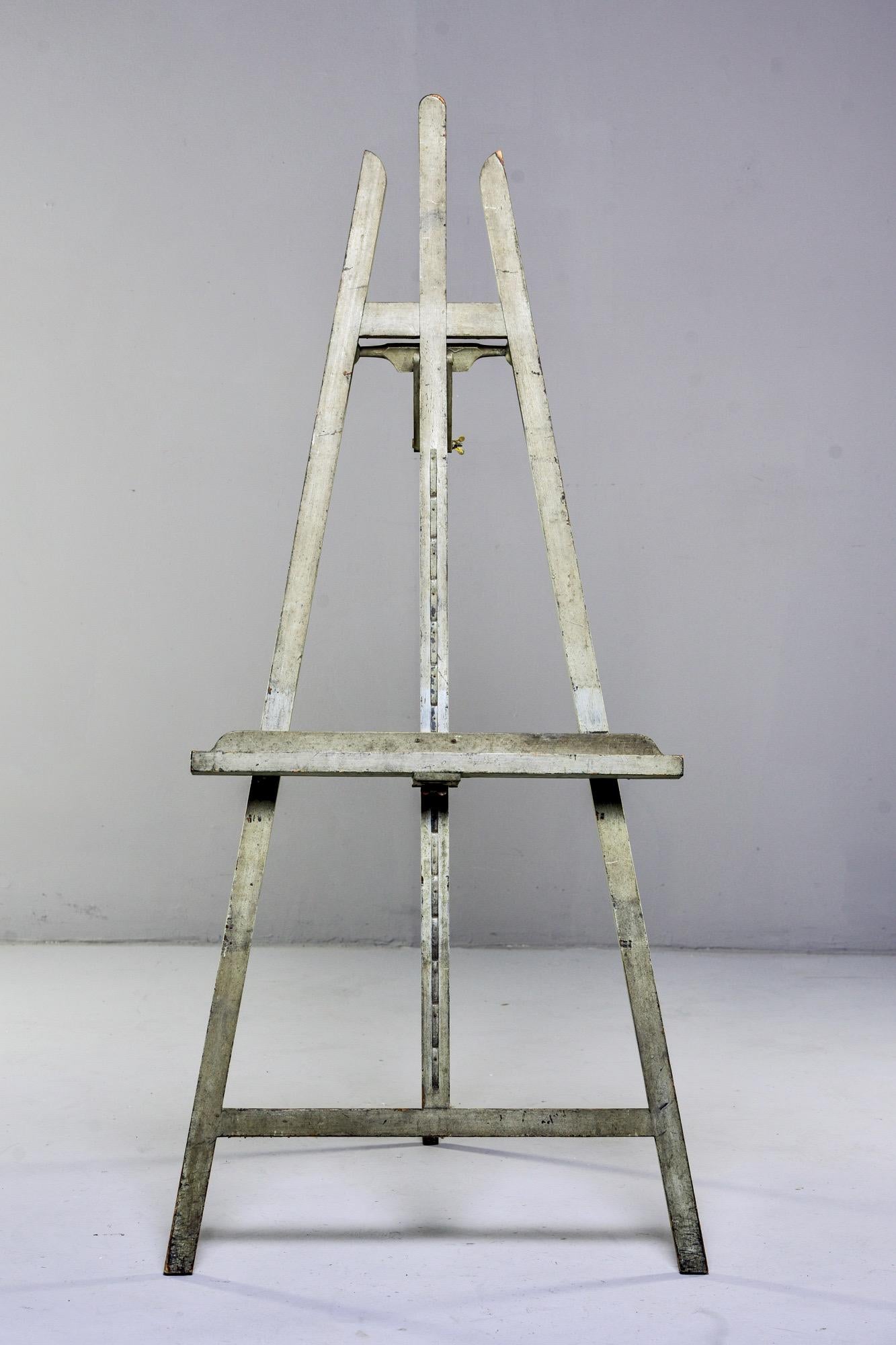 Tall Early 20th Century English Gray Painted Easel 3