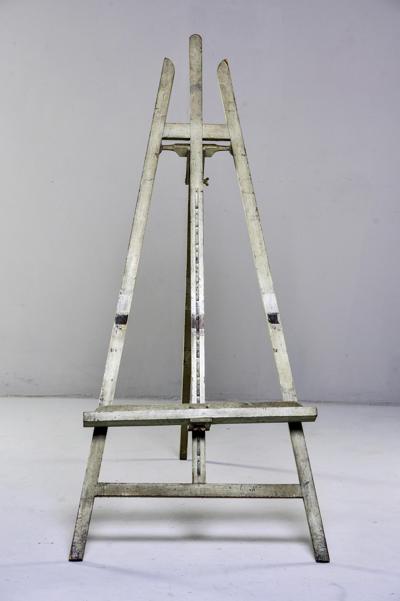 Tall Early 20th Century English Gray Painted Easel 4