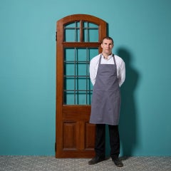 Tall Edwardian Arched Glazed Oak Exterior Door
