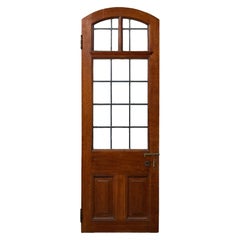 Tall Edwardian Arched Glazed Oak Exterior Door
