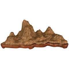 Tall "Eight Peaks" Mountain Scholar Rock, Natural Bonsai Suiseki 