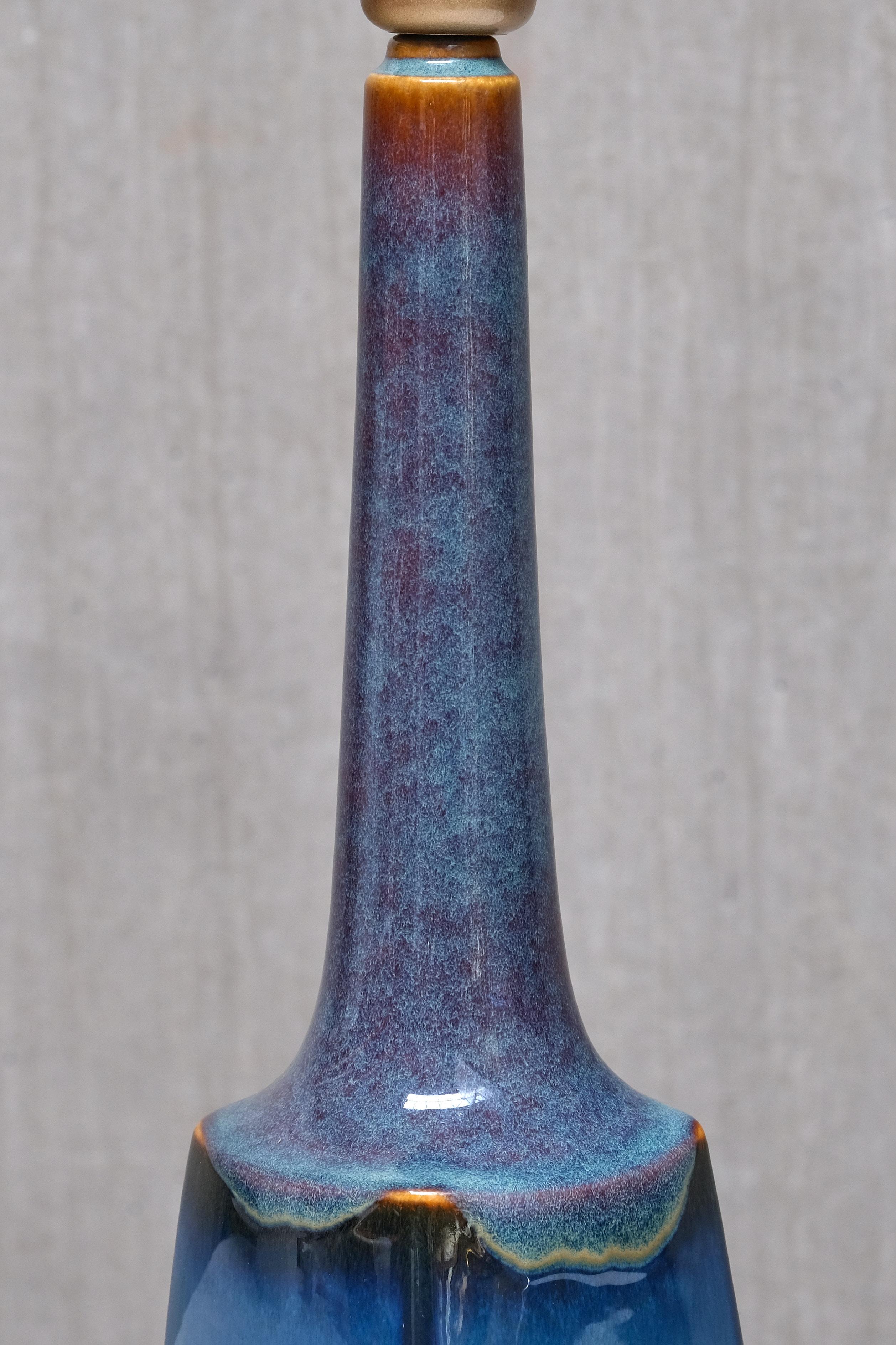 Grande lampe de table en céramique émaillée Einar Johansen, Søholm, Danemark, années 1960 en vente 3