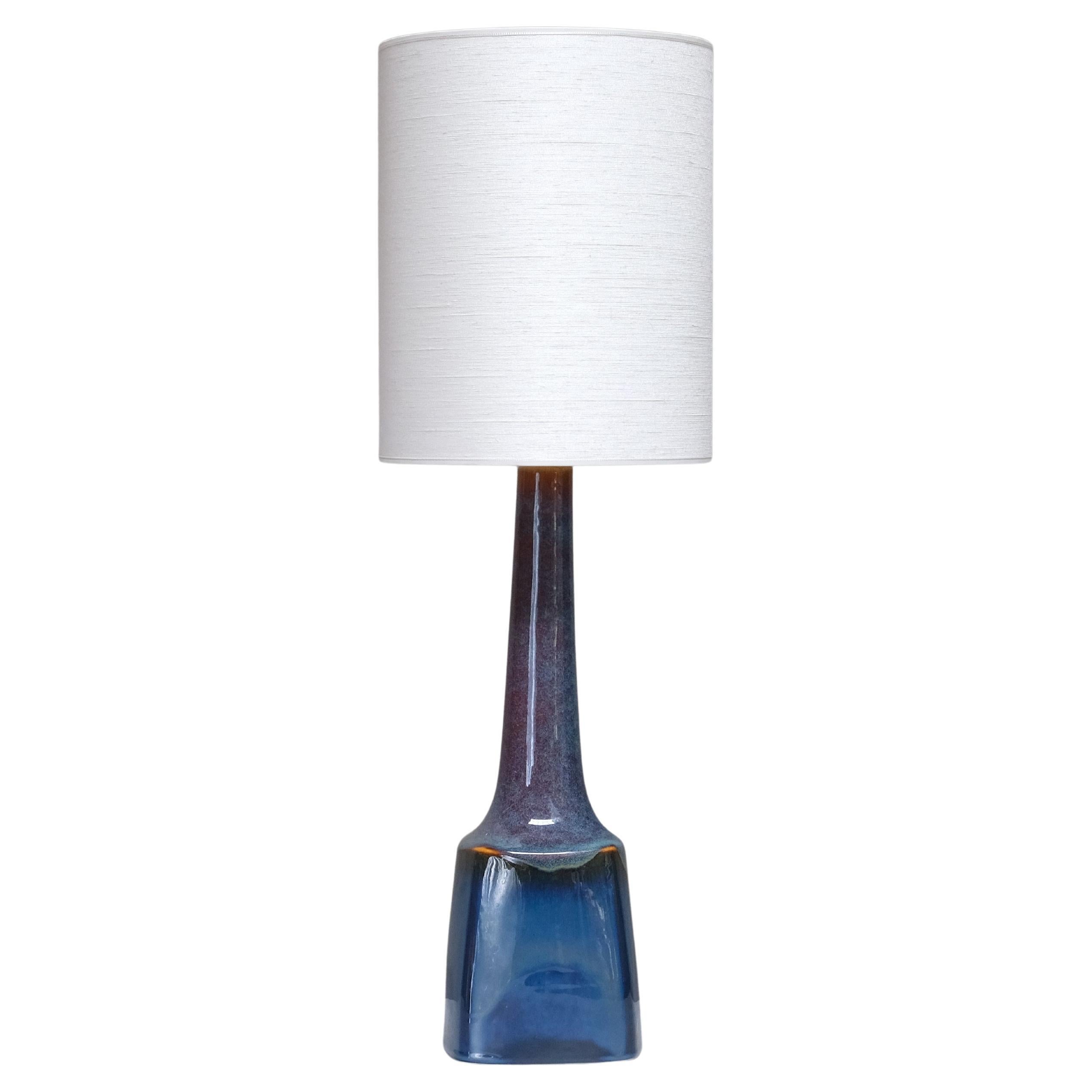 Grande lampe de table en céramique émaillée Einar Johansen, Søholm, Danemark, années 1960