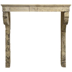 Tall, Elegant Louis XVI Fireplace Mantel