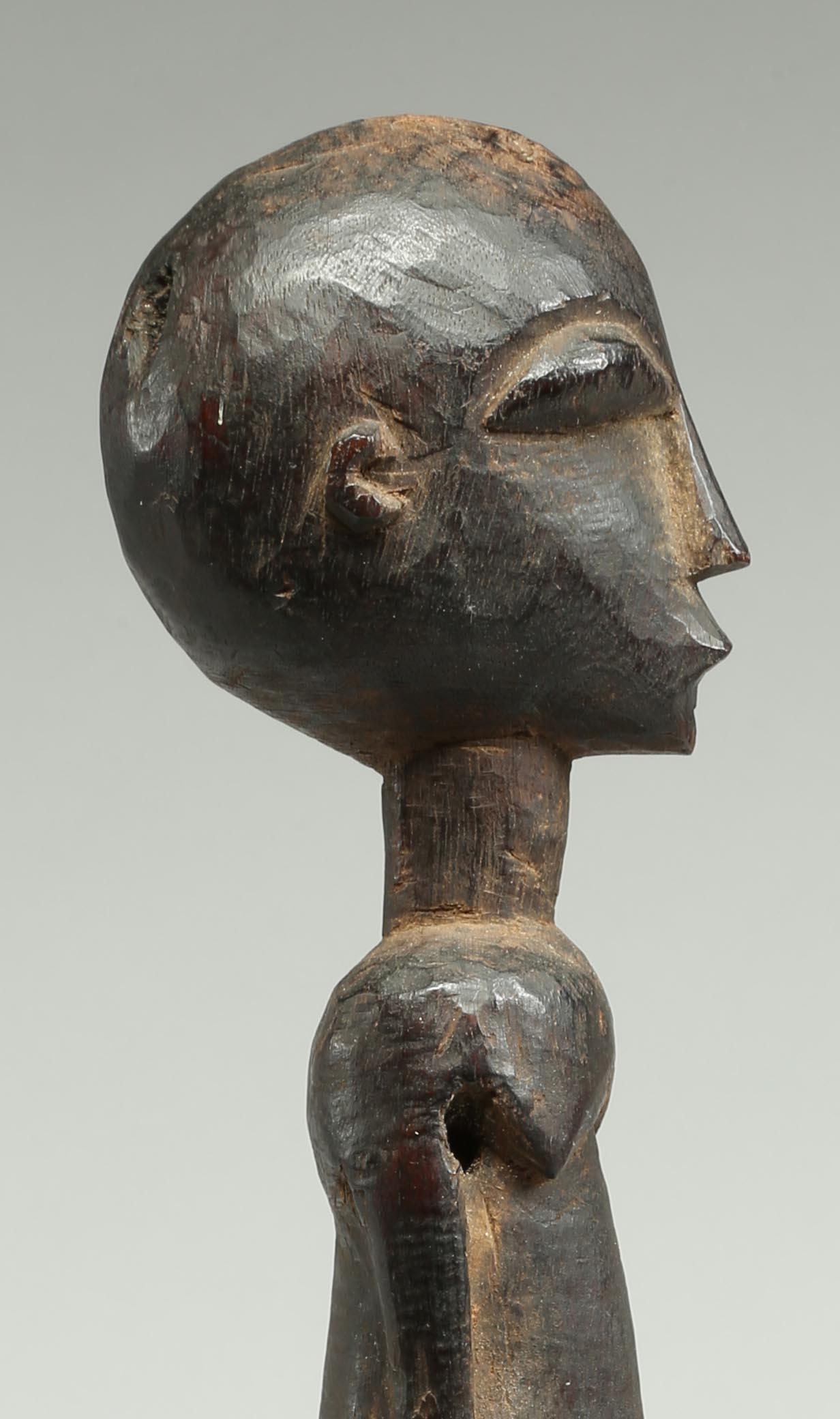 Tall Elegant Standing Lobi Figure with Expressive Face, Early 20th Century Ghana 3