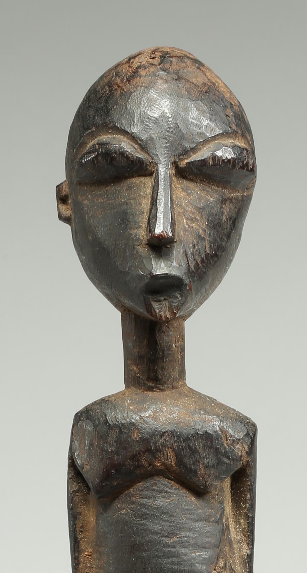 Tall Elegant Standing Lobi Figure with Expressive Face, Early 20th Century Ghana 4