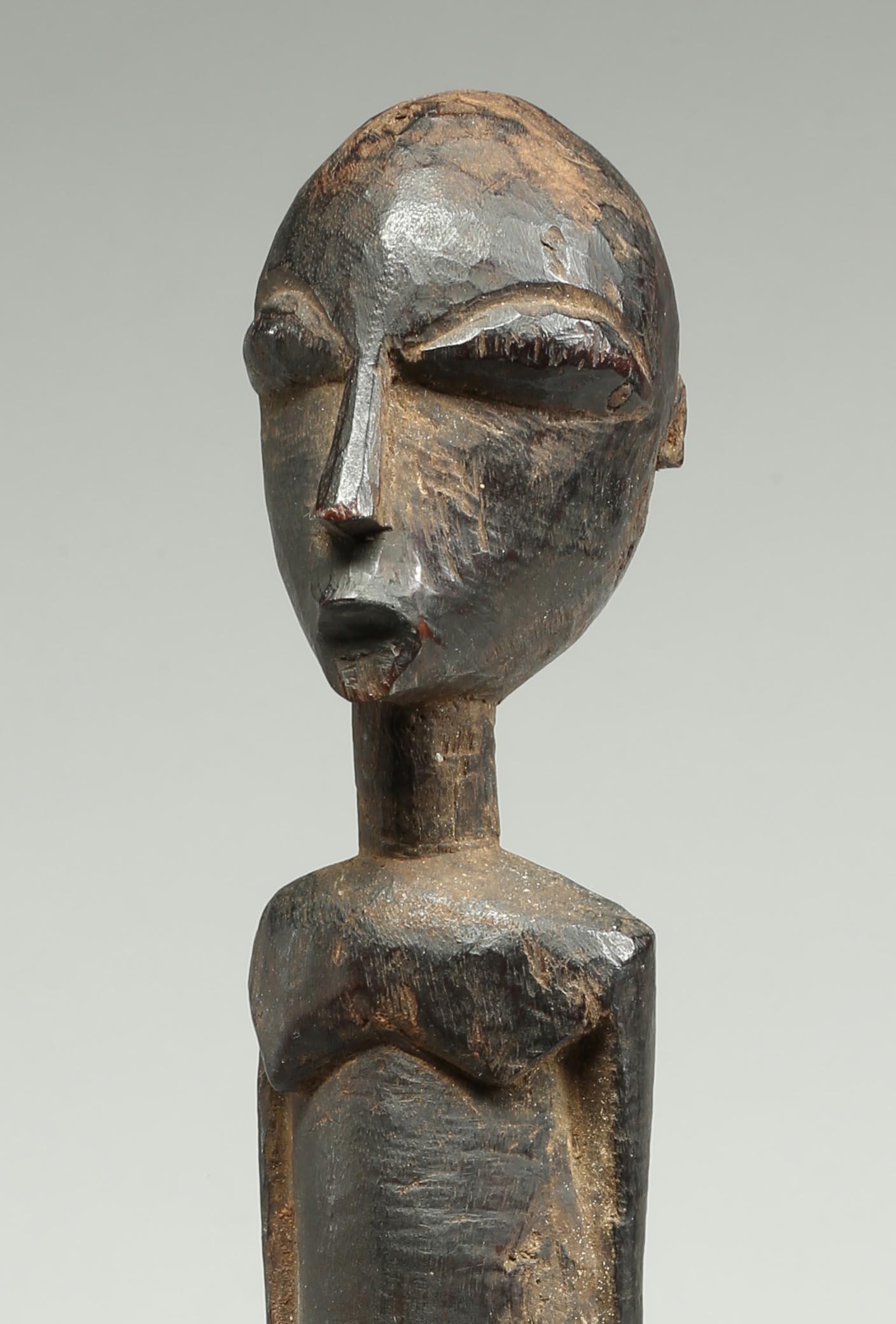 Tall Elegant Standing Lobi Figure with Expressive Face, Early 20th Century Ghana 1