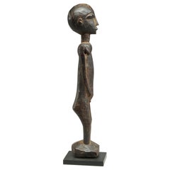 Tall Elegant Standing Lobi Figure with Expressive Face, Early 20th Century Ghana